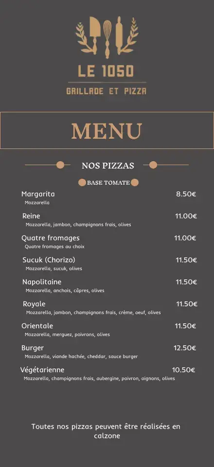 Menu_Bar restaurant Le 1050_Loire-sur-Rhône_image_2