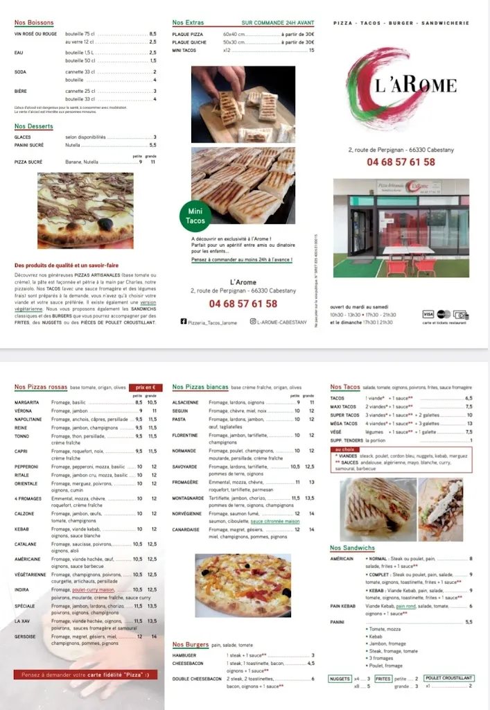 Menu_Pizza l'aRome_Cabestany_image_2
