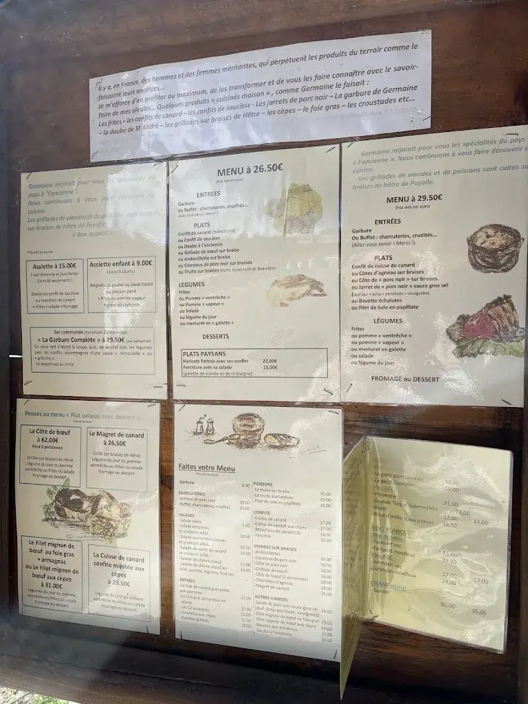 Menu_Auberge des Trois Pics_Campan_image_3