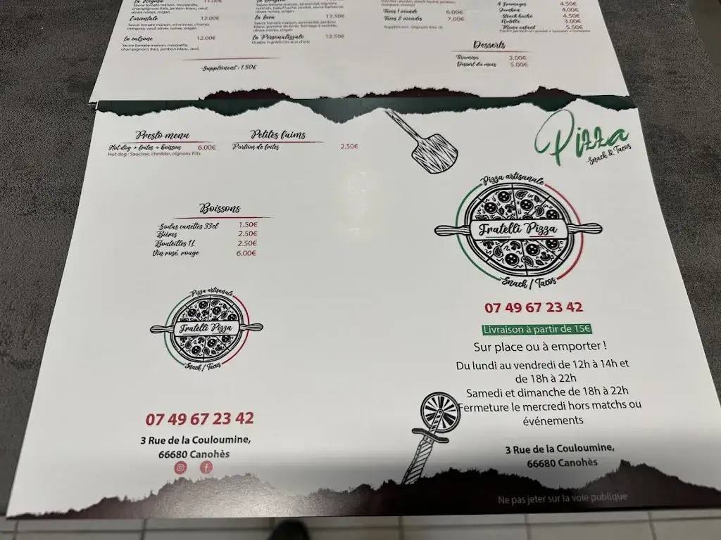 Menu_Fratelli Pizza_Canohès_image_4