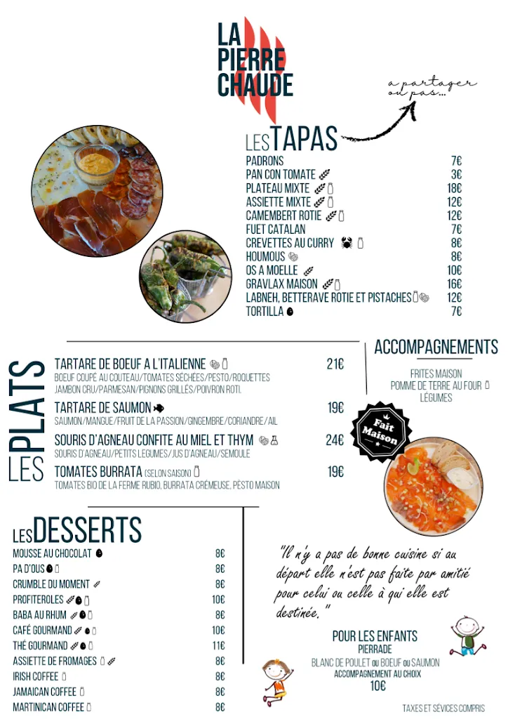 Menu_La pierre chaude_Canet-en-Roussillon_immagine_1