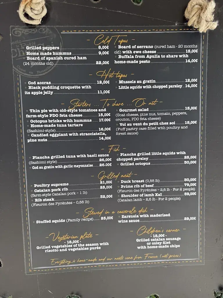 Menu_Le Petit Chez Soi_Canet-en-Roussillon_image_1