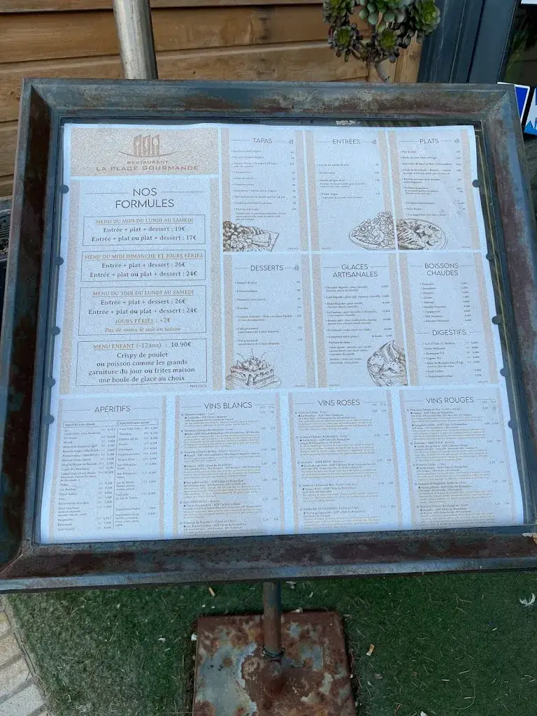 Menu_La Plage Gourmande_Canet-en-Roussillon_image_1