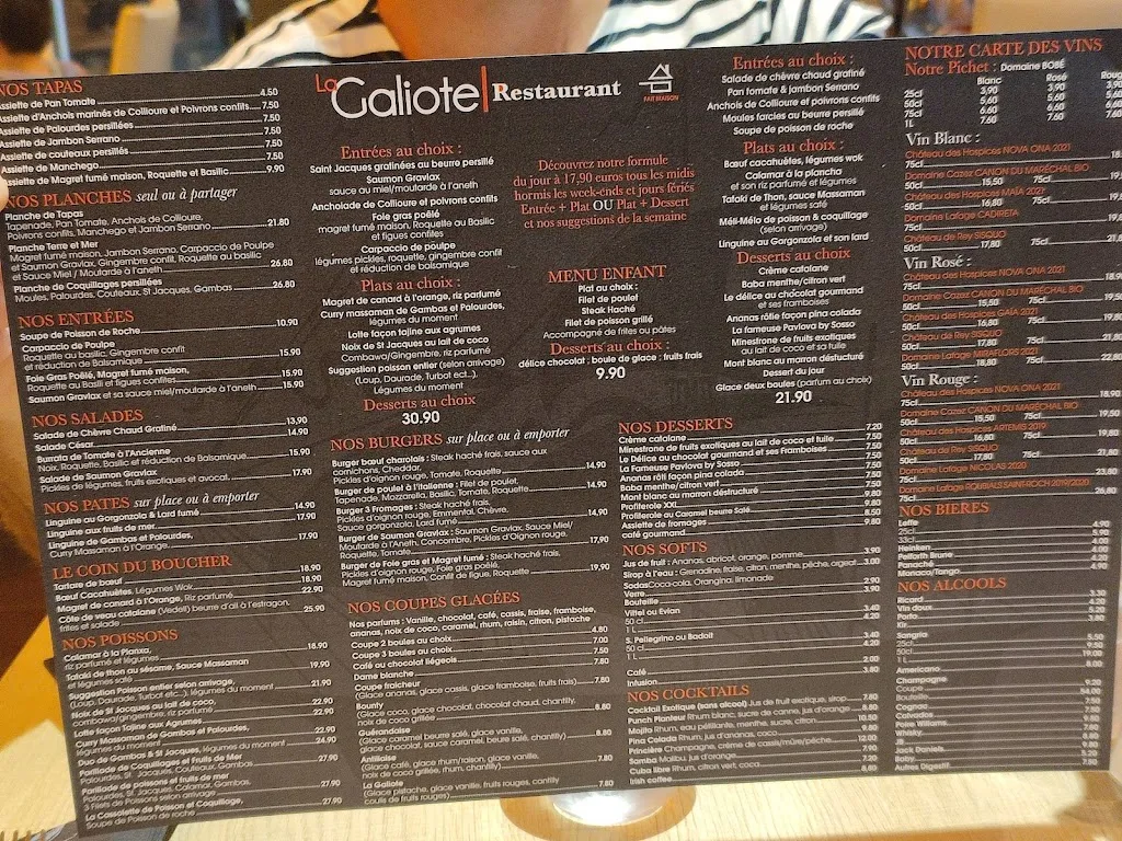 Menu_La Galiote_Canet-en-Roussillon_image_2