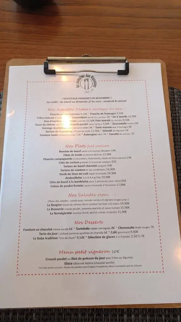 Menu_Au Comptoir Des Vignobles_Canet-en-Roussillon_image_4