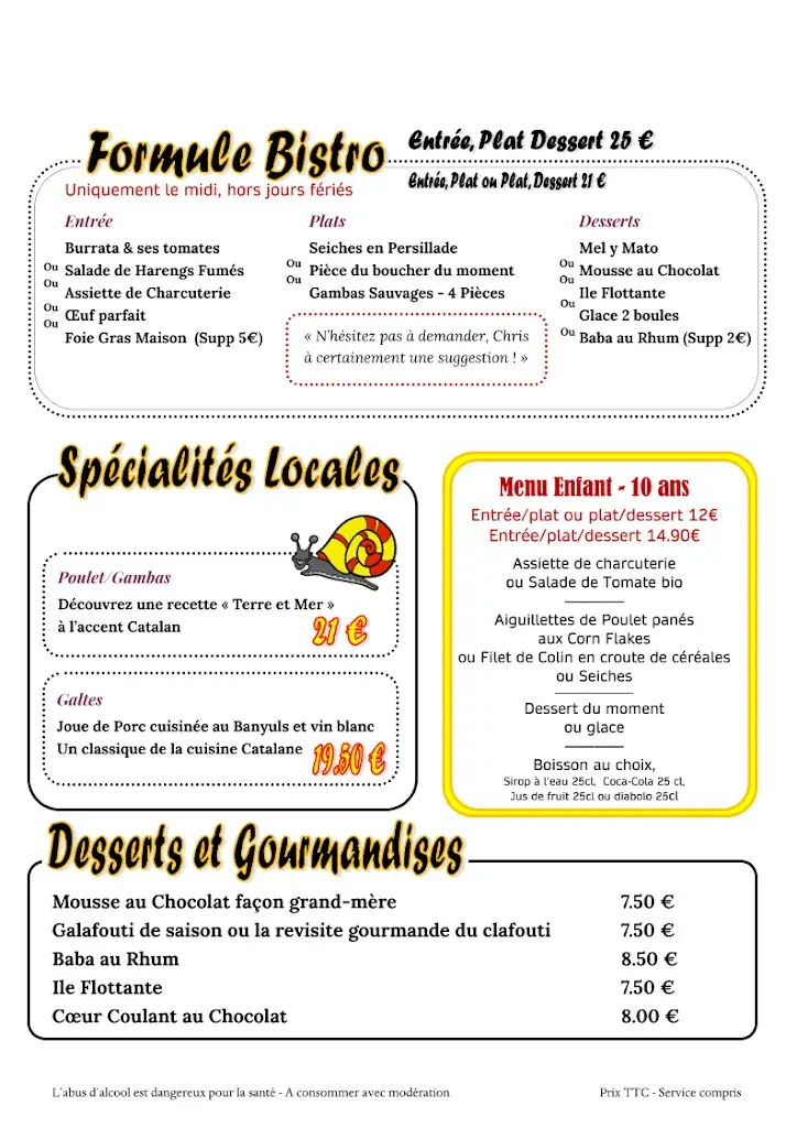 Menu_Chris & Co. - Bistro Gourmand_Canet-en-Roussillon_image_1