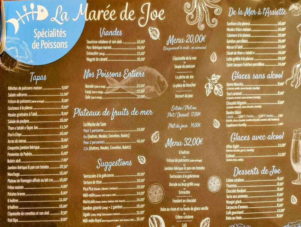Menu_La Marée de Joe_Canet-en-Roussillon_image_3