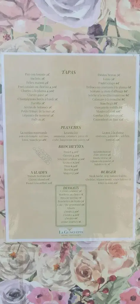 Menu_LA GUINGUETTE_Canet-en-Roussillon_image_2