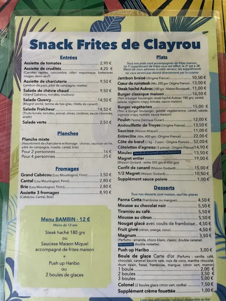 Menu_Snack Bar Du Clayrou_Capdenac_image_2