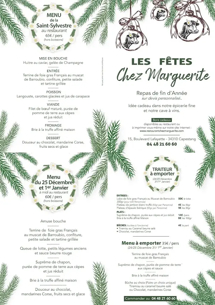 Menu_Restaurant Chez Marguerite_Capestang_image_2