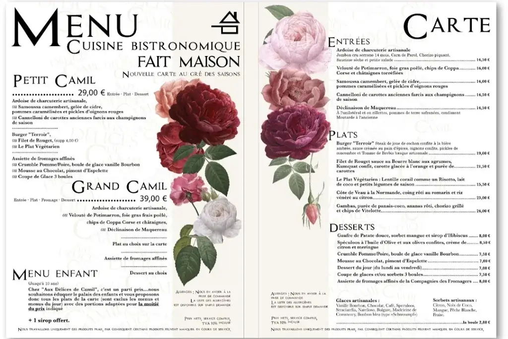 Menu_Aux Délices de Camil Restaurant Traiteur_Capestang_image_2