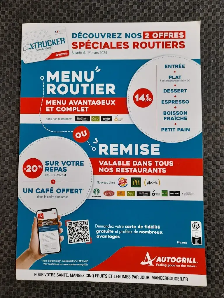 Menu_AUTOGRILL PLUS - AUTOGRILL Corbières Nord A61_Capendu_image_1