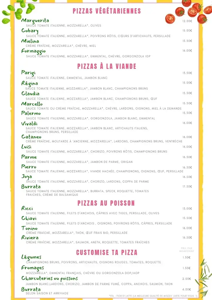 Menu_RESTAURANT PIZZERIA LA TERRASSE_Caraman_image_2