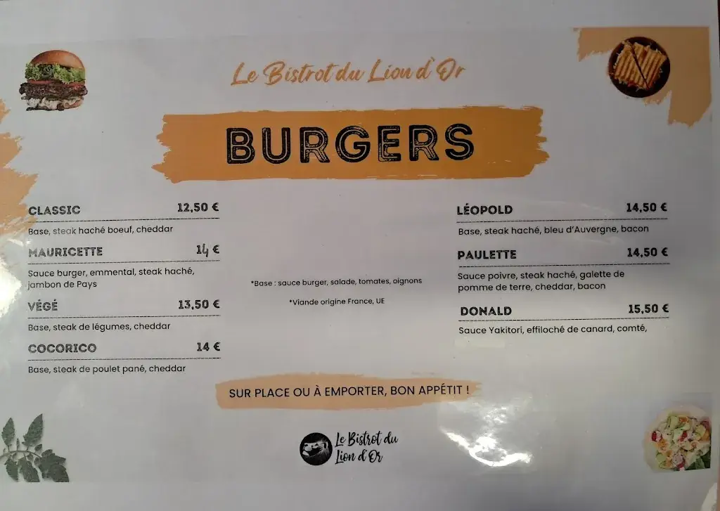 Menu_Le Bistrot du Lion d'or_Caraman_image_1