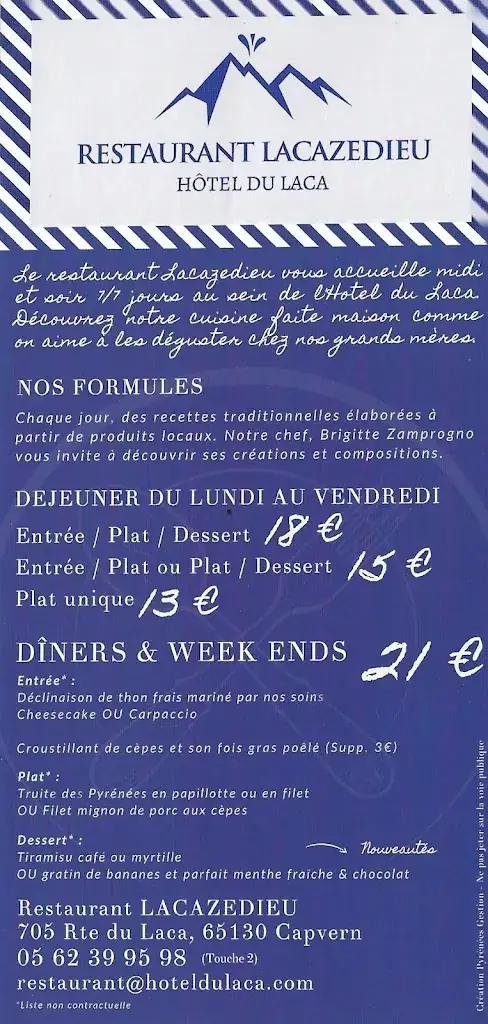 Menu_Restaurant Lacazedieu_Capvern_image_3