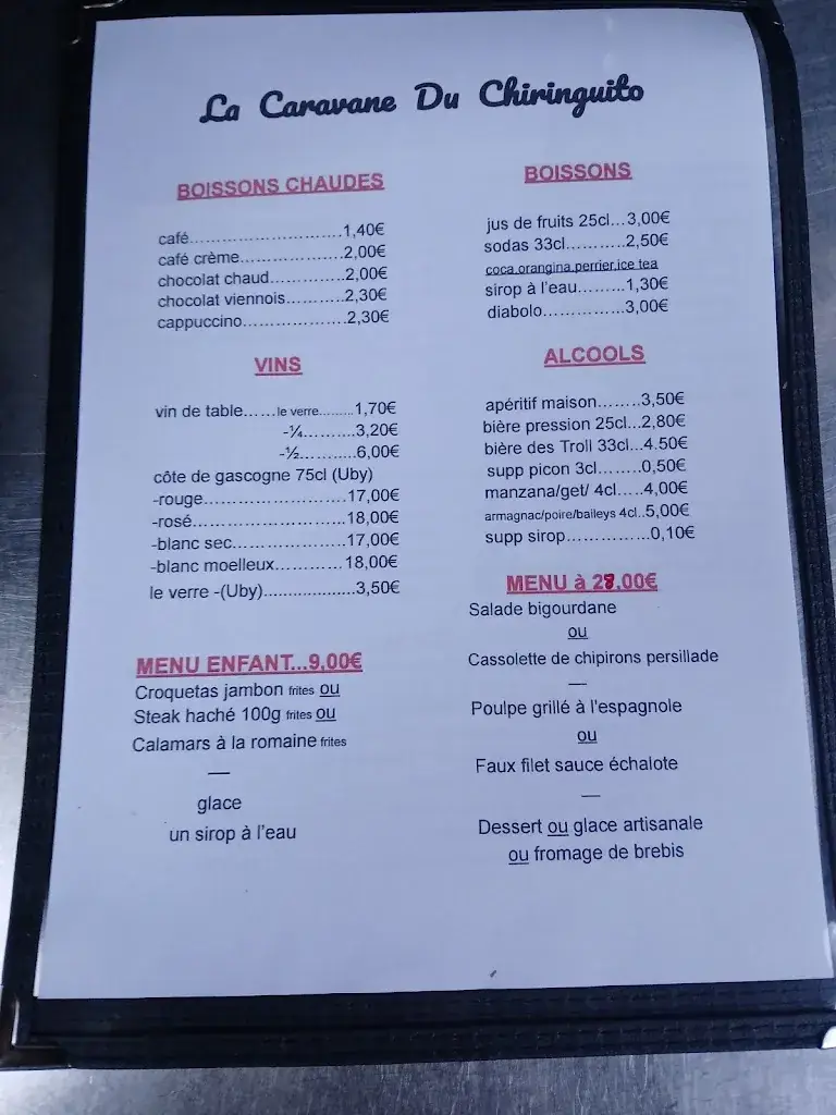 Menu_El chiringuito_Mauvezin_image_1