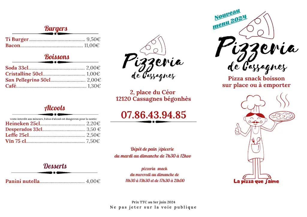 Menu_Pizzéria de Cassagnes_Cassagnes-Bégonhès_image_2