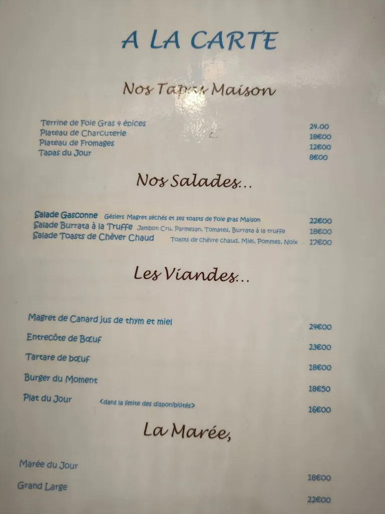 Menu_Restaurant Écluse de Vic, Castanet Tolosan : La Crise de foi_Castanet-Tolosan_image_1