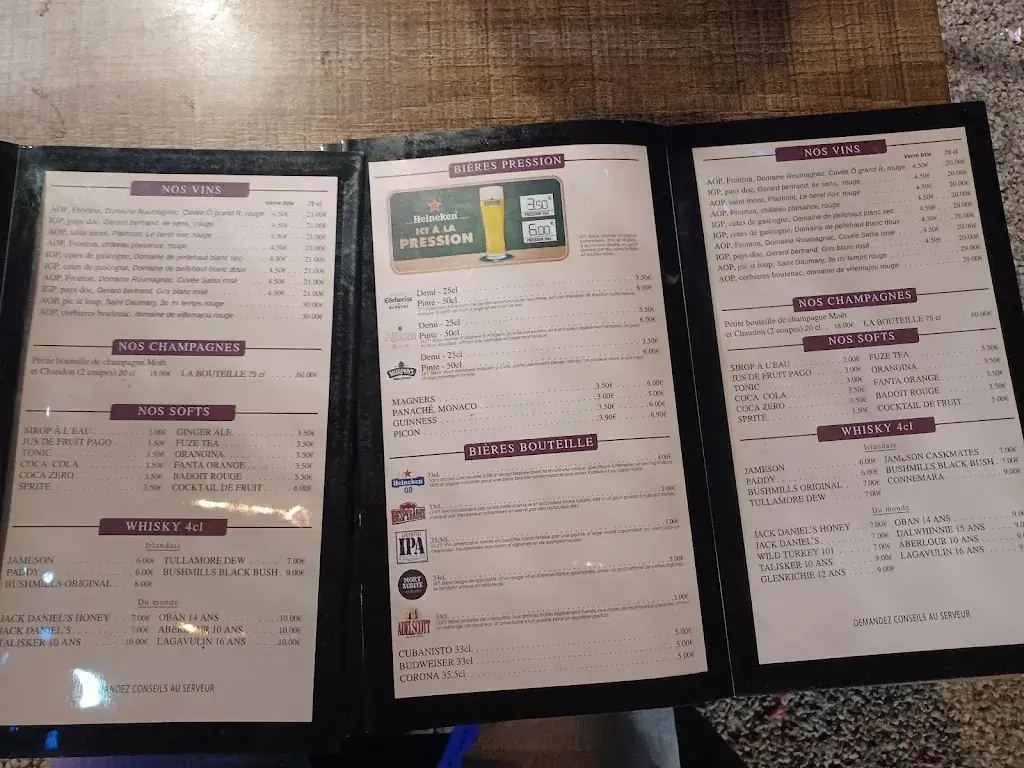 Menu_Brennan's Bar_Castelginest_image_1