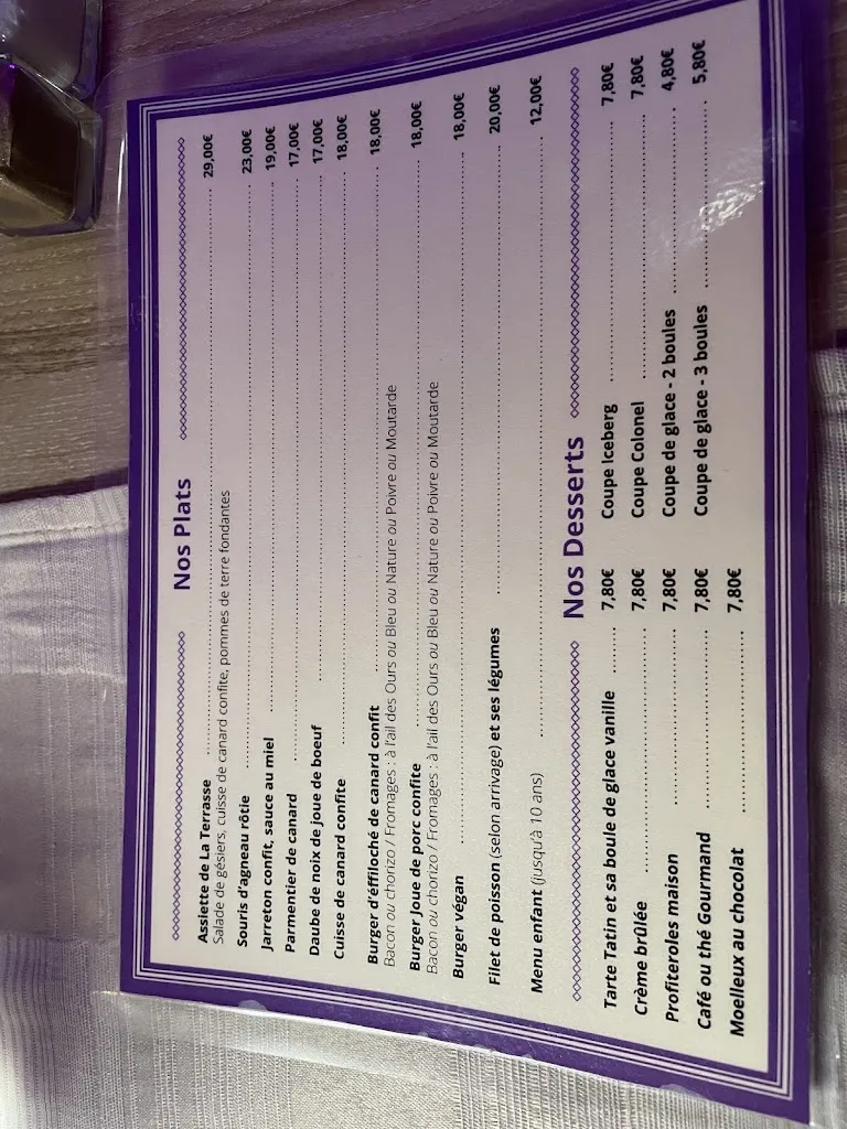 Menu_Field Terrasse - Salles De Réception - Restaurant Accommodation_Carbonne_image_1