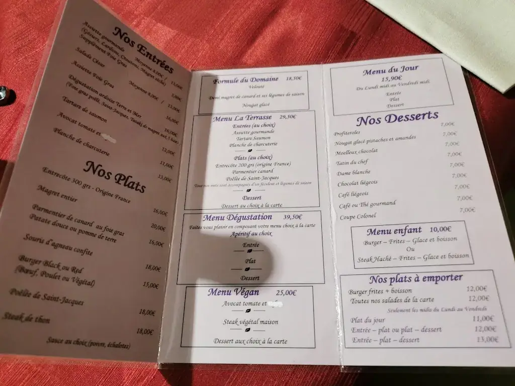 Menü_Château de la Terrasse_Carbonne_Bild_1