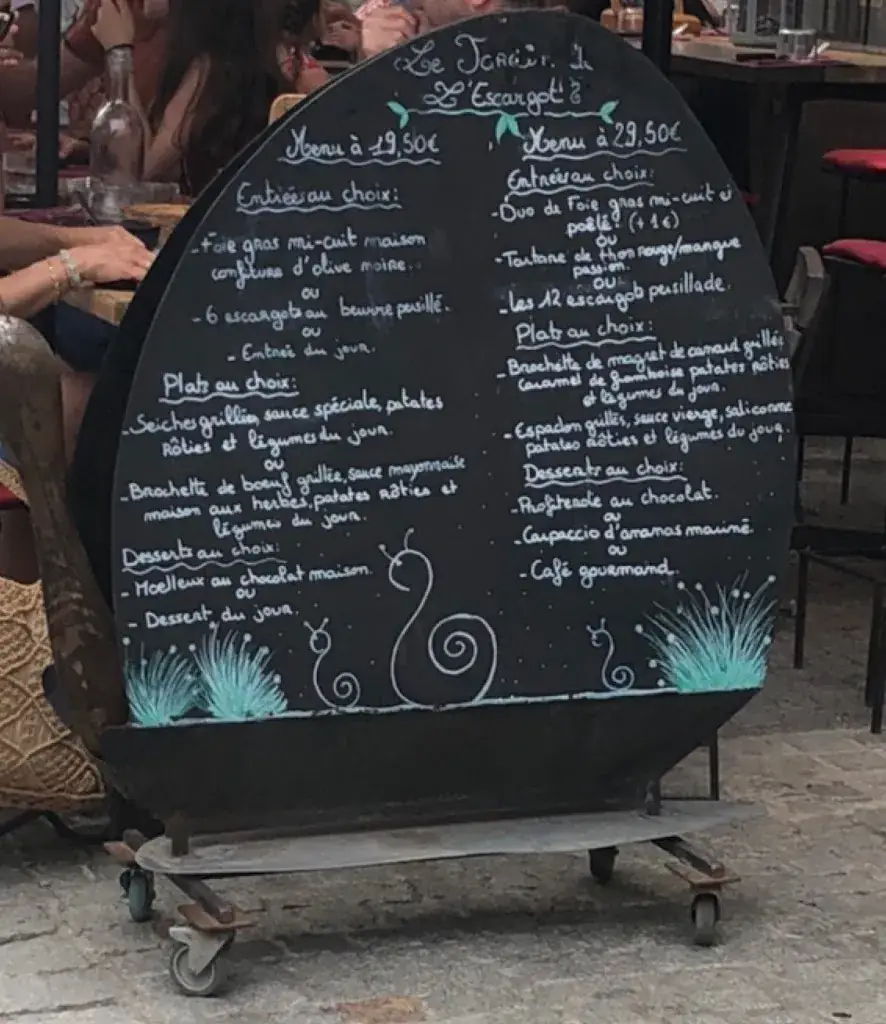 Menu_L'escargot_Carcassonne_immagine_3