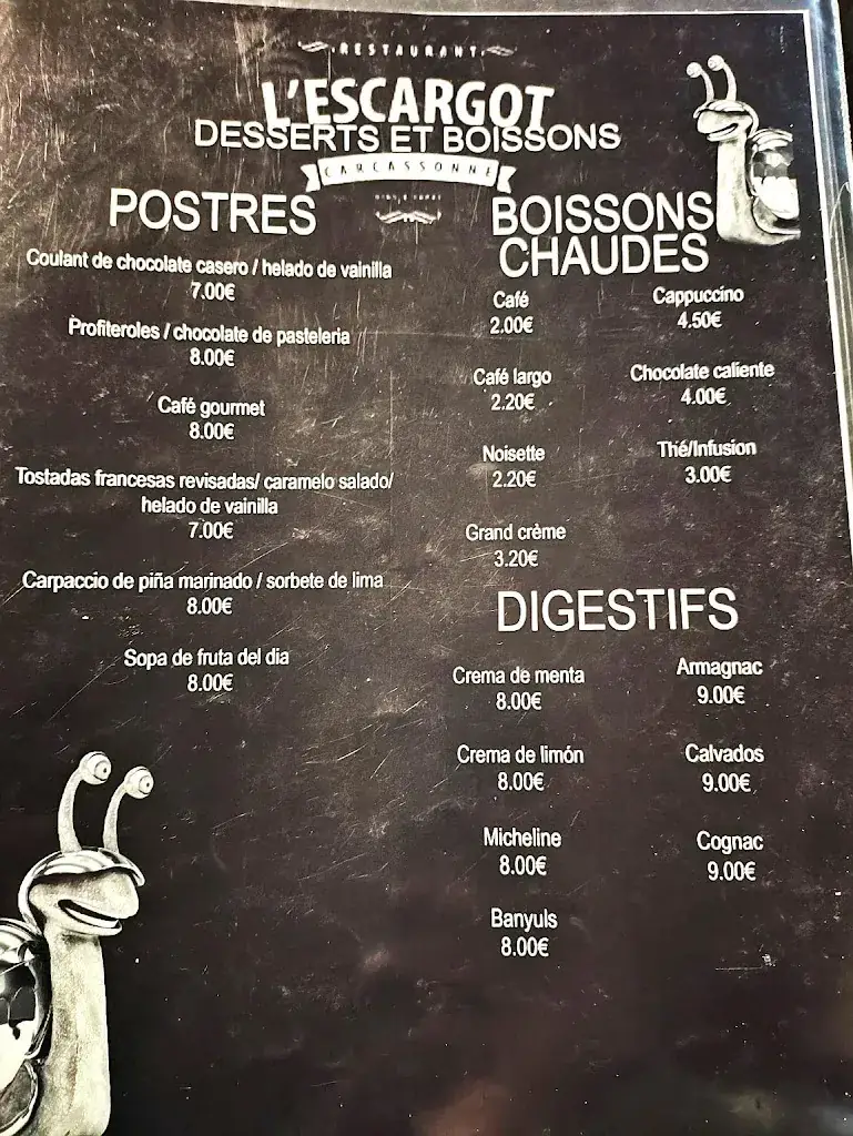 Menu_L'escargot_Carcassonne_immagine_4