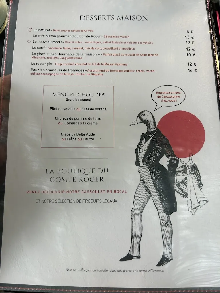 Menu_Comte Roger Carcassonne_Carcassonne_image_2