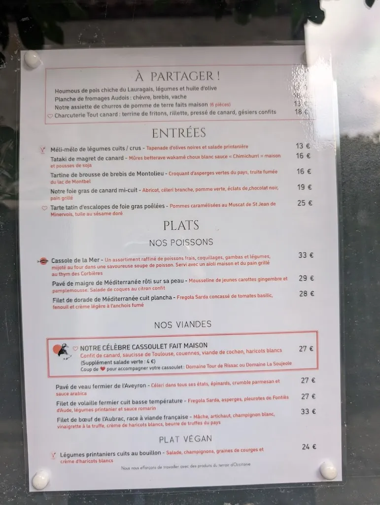 Menu_Comte Roger Carcassonne_Carcassonne_image_4