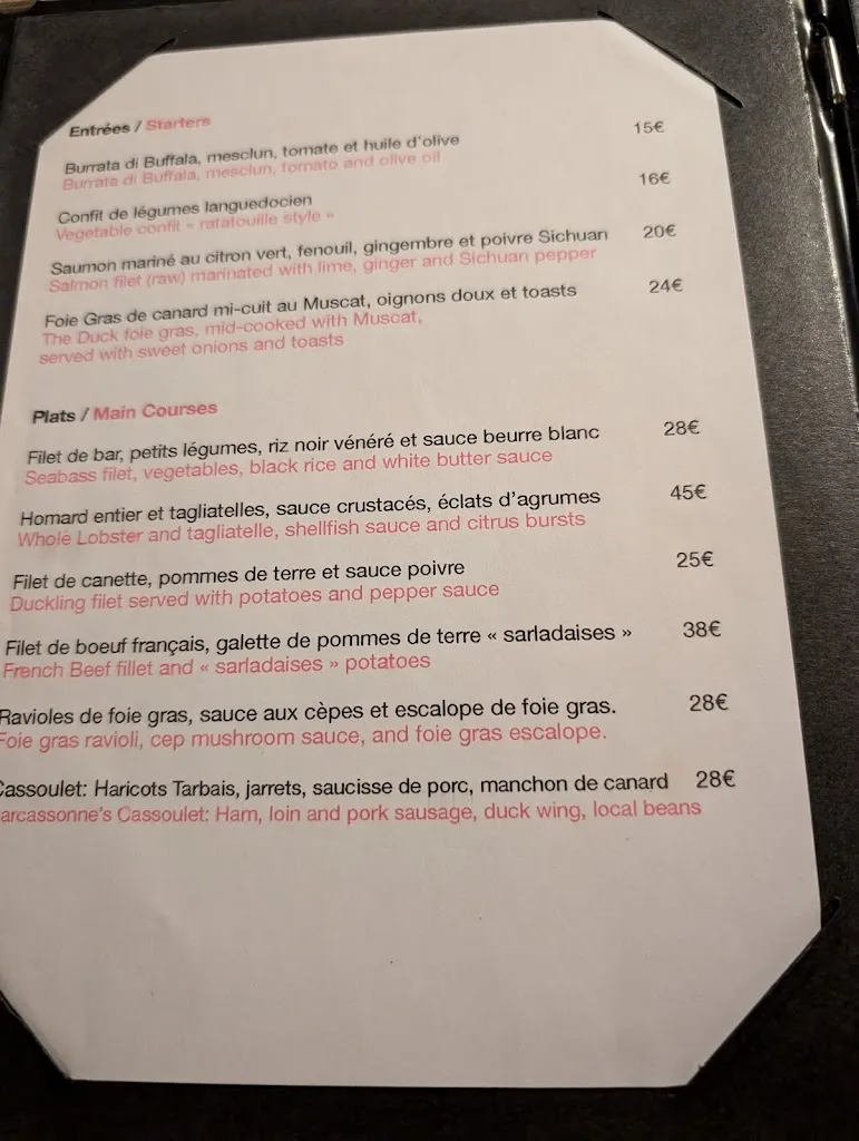 Menu_Restaurant La Marquière_Carcassonne_image_4