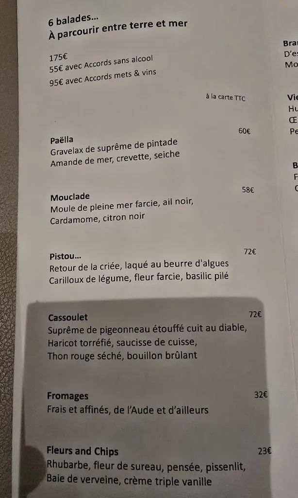 Menu_La Table de Franck Putelat - Carcassonne_Carcassonne_image_1