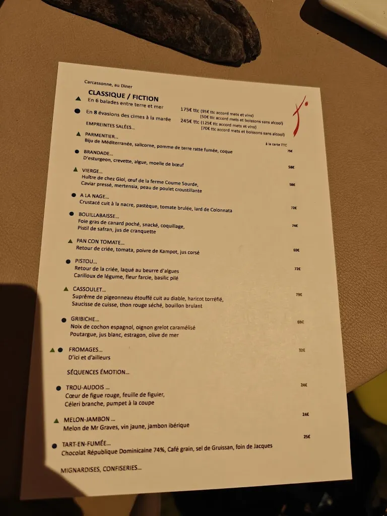 Menu_La Table de Franck Putelat - Carcassonne_Carcassonne_image_3
