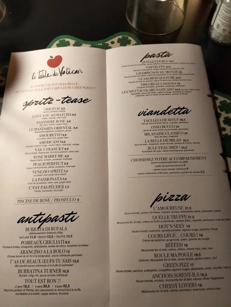 Menu_La table du vatican_Carcassonne_image_3