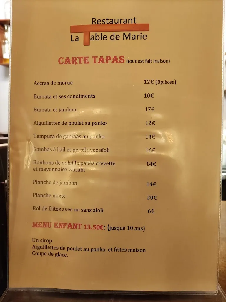 Menu_La Table de Marie_Carcassonne_immagine_3