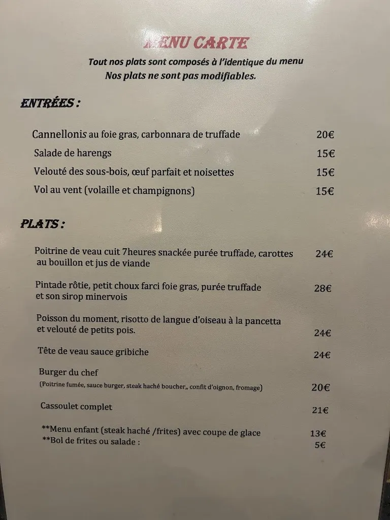 Menu_La Table de Marie_Carcassonne_immagine_4