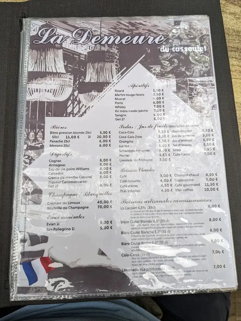 Menu_LA DEMEURE DU CASSOULET_Carcassonne_image_3