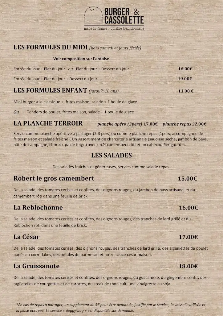 Menu_Restaurant Burger et Cassolette Carcassonne_Carcassonne_image_3