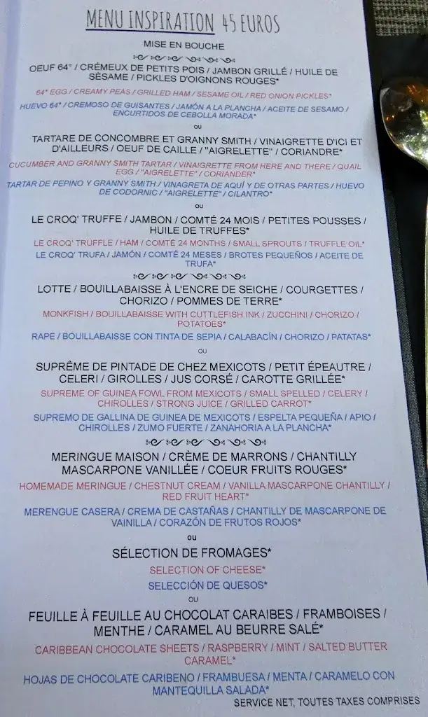 Menu_La Table d'Alais_Carcassonne_image_1