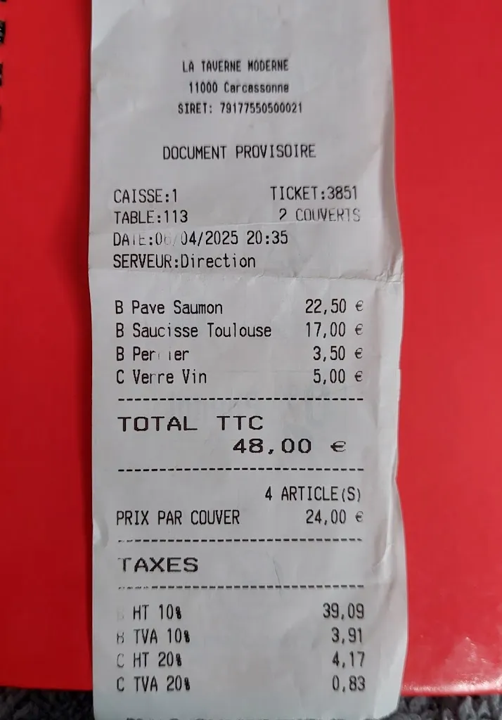 M Dick_La Taverne Moderne_Carcassonne_review