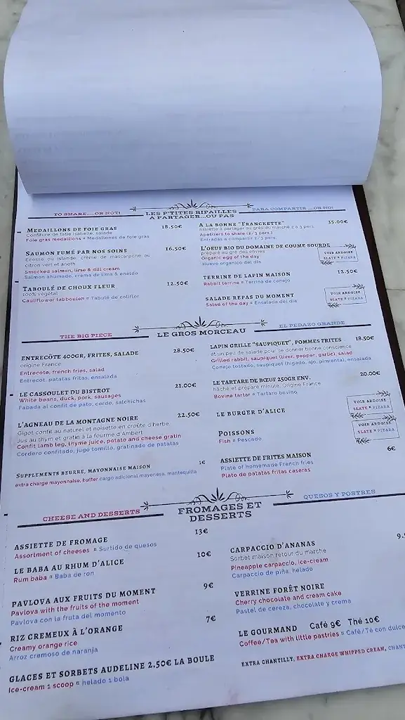 Menu_Le Bistrot d'Alice_Carcassonne_image_1