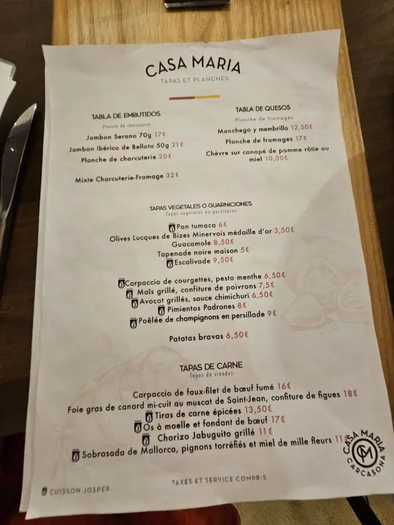 Menu_Casa Maria_Carcassonne_immagine_4