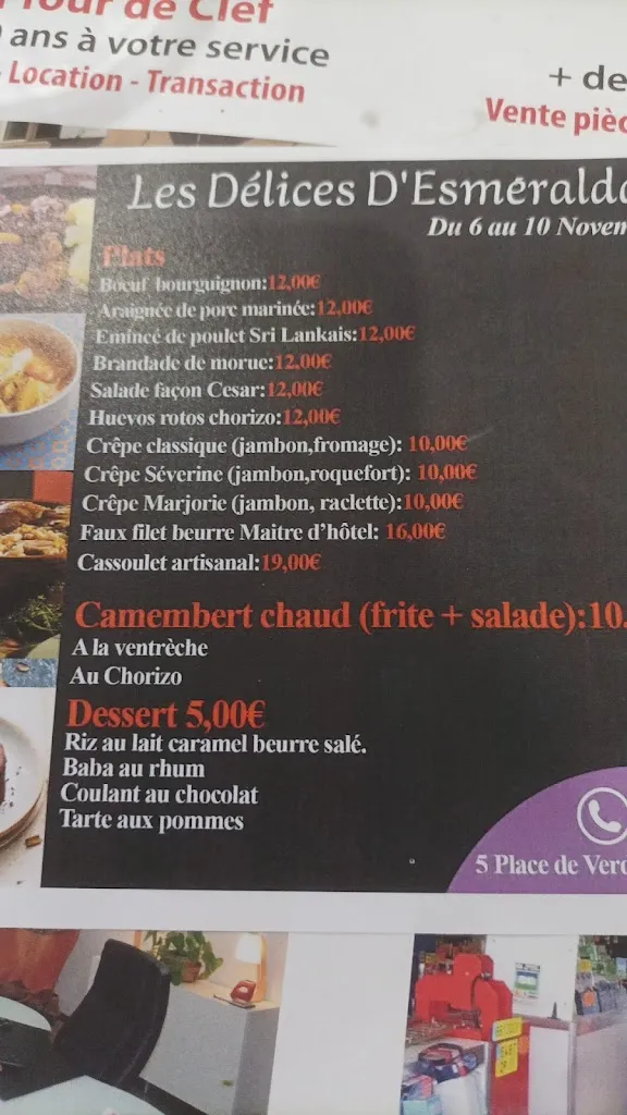 Menu_Restaurant traditionnel à Castelnaudary - Les Délices D'esmeralda_Castelnaudary_immagine_1