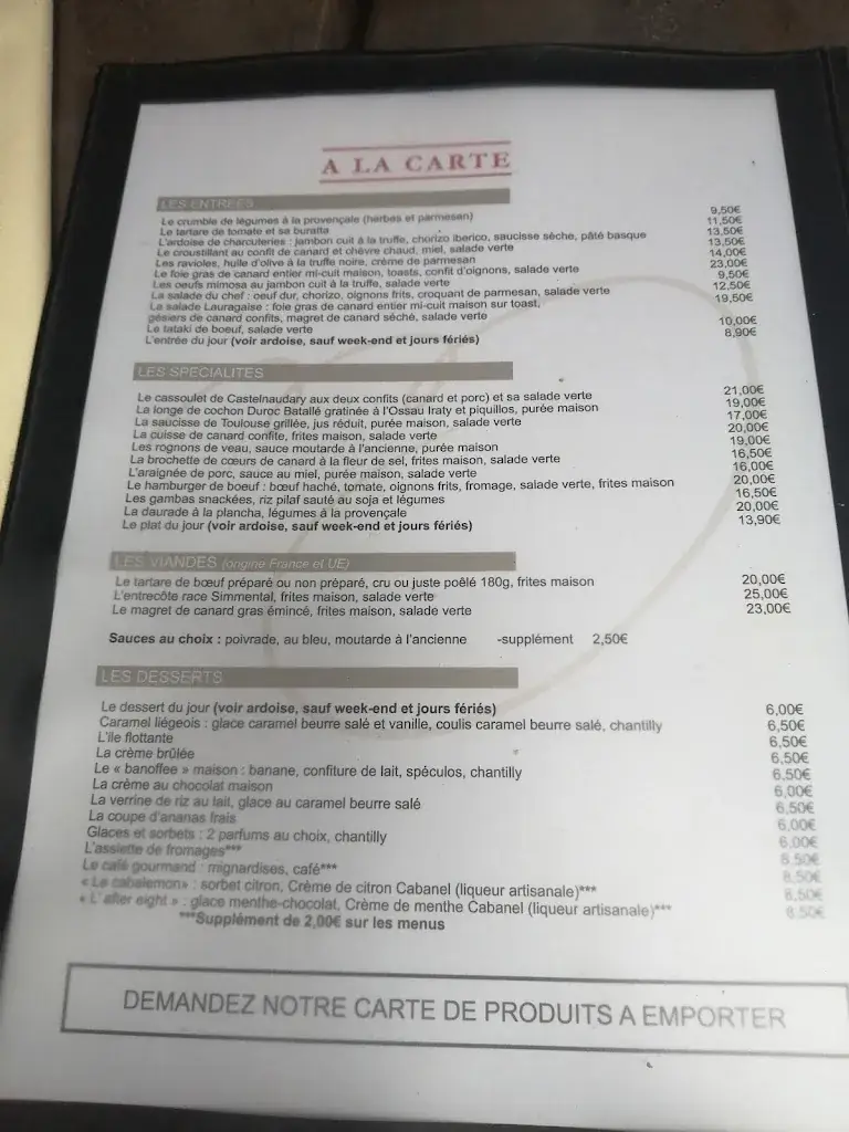 Menu_Restaurant - La Maison du Cassoulet_Castelnaudary_image_3