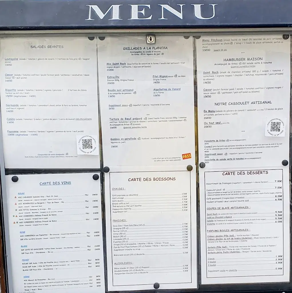 Menu_La Cybele_Castelnaudary_image_1