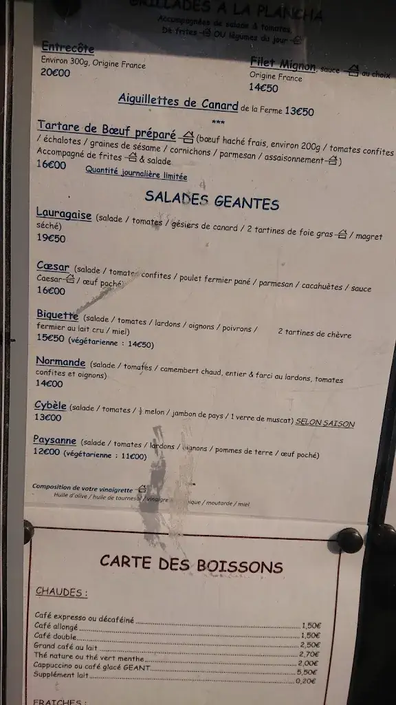 Menu_La Cybele_Castelnaudary_image_2