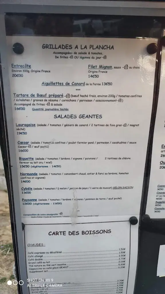 Menu_La Cybele_Castelnaudary_image_3