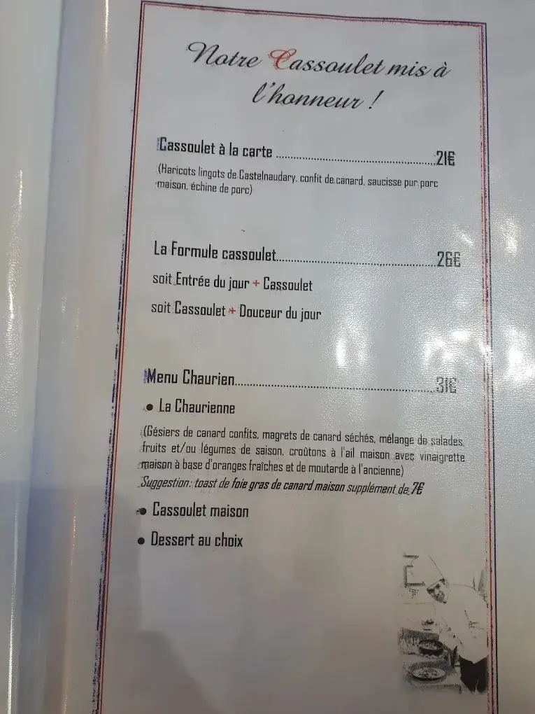 Menu_Restaurant Cassoulet Castelnaudary_Castelnaudary_image_1