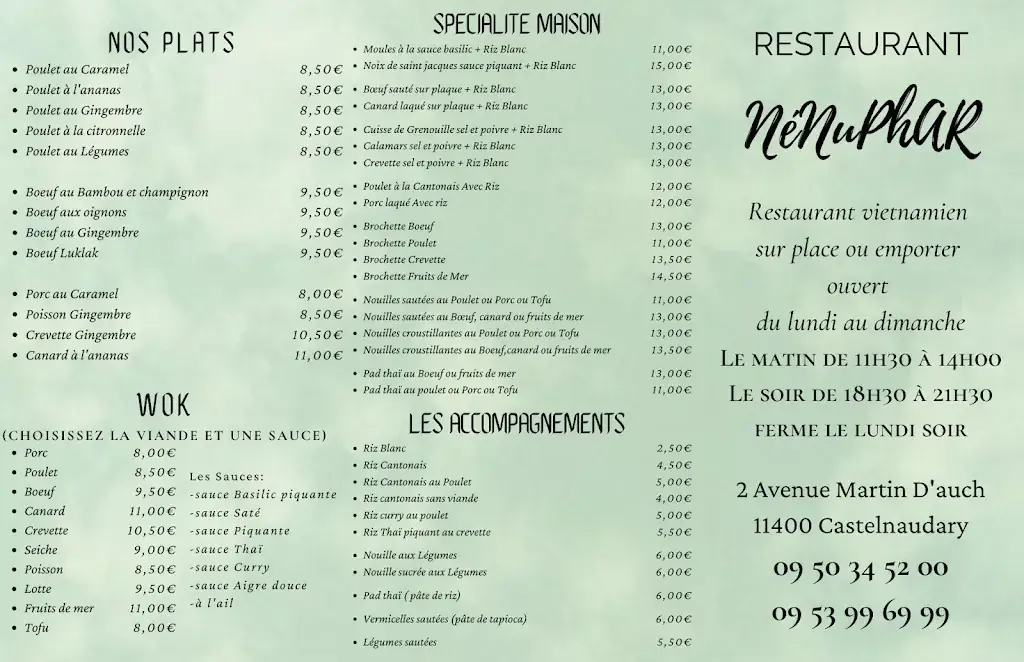 Menu_Restaurant Nénuphar_Castelnaudary_image_4