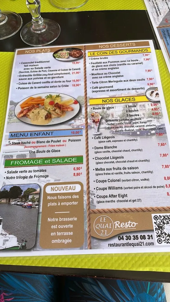 Menu_Le Quai 21_Castelnaudary_image_2