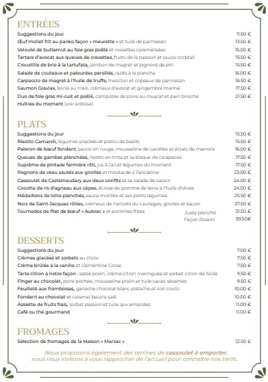 Menu_Le Centre Restaurant et Hôtel_Castelnaudary_image_2